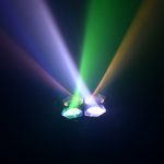 mini testa mobile accesa fascio rgb